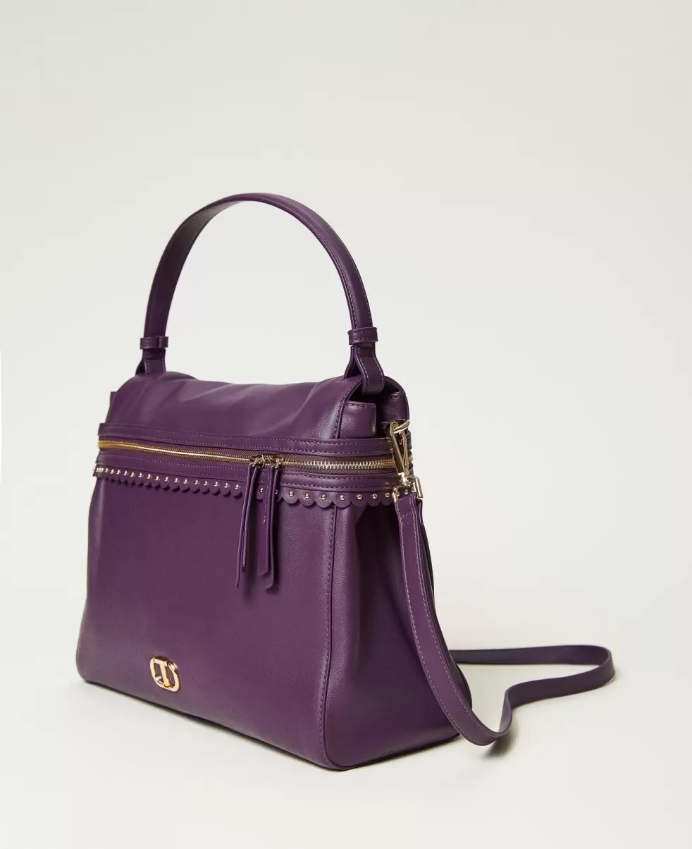 Handtaschen Rabattcode Damen Große Top-Handle-Bag Cécile Twinset Violett - 1