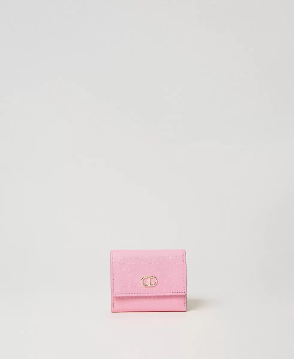 Geldbörsen Und Schlüsselanhänger Twinset Damen Vertriebsstrategie Prism Pink Kleines Portemonnaie Mit Klappe Und Oval T