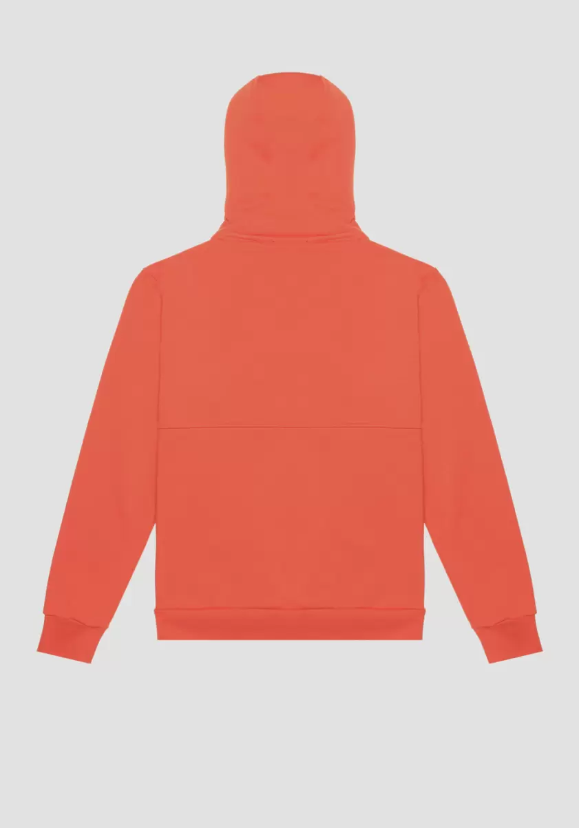 Herren Antony Morato Sweatshirt Regular Fit Mit Kapuze Und Geprägtem Logo Orange Sweatshirts - 1