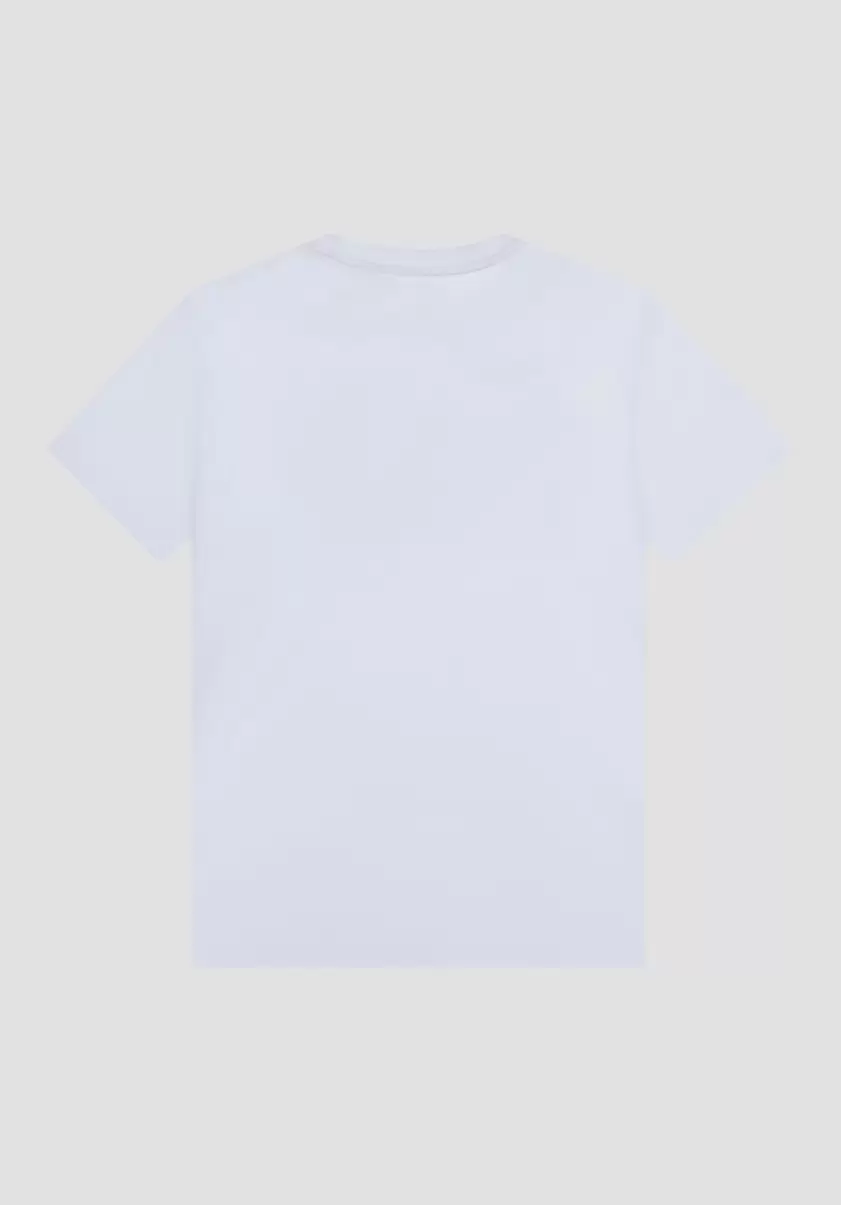 T-Shirt Regular Fit Aus Baumwolle Mit Gummiertem Logo-Print T-Shirts Und Polo Herren Creme Antony Morato - 1