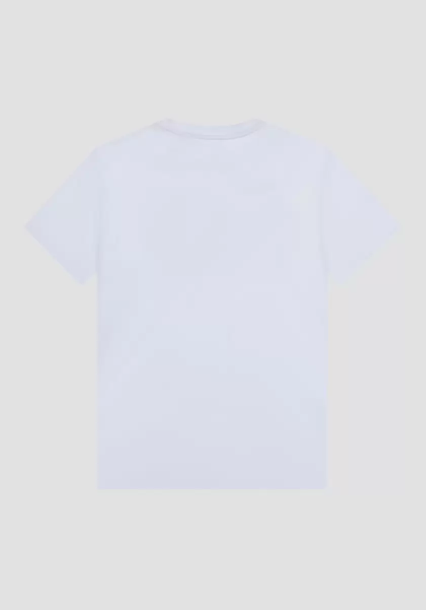T-Shirt Regular Fit Aus Baumwolle Mit Gummiertem Logo-Print T-Shirts Und Polo Herren Creme Antony Morato - 3
