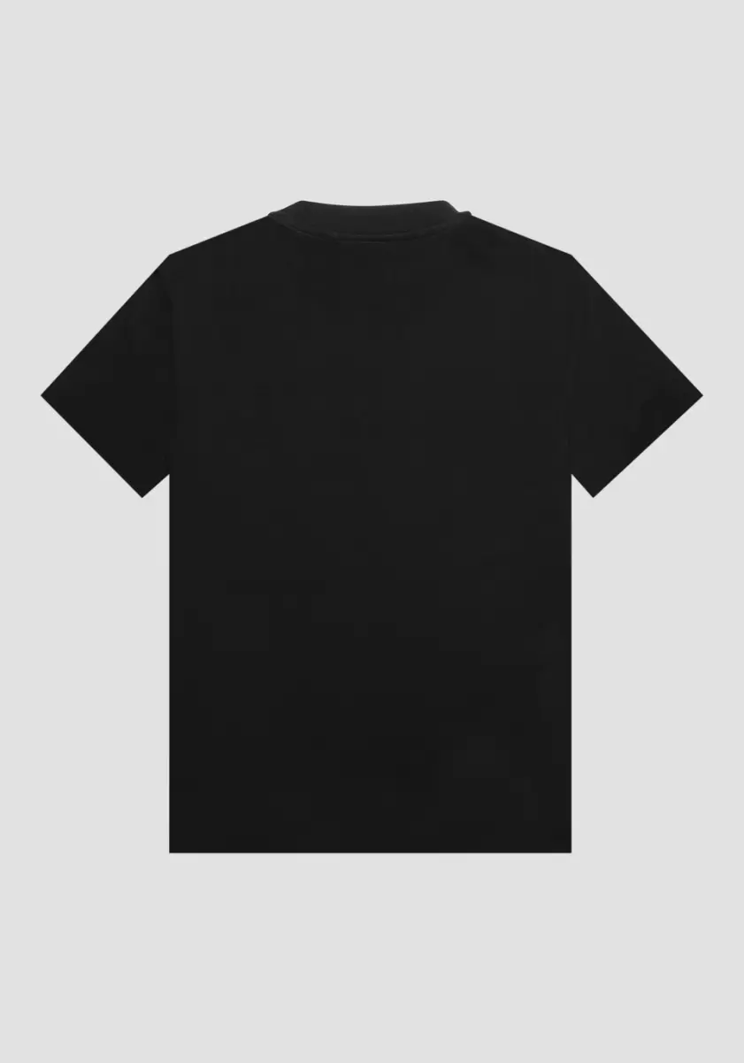Antony Morato Schwarz T-Shirt Slim Fit Aus 100 % Baumwolle Mit Logoprint T-Shirts Und Polo Herren - 4