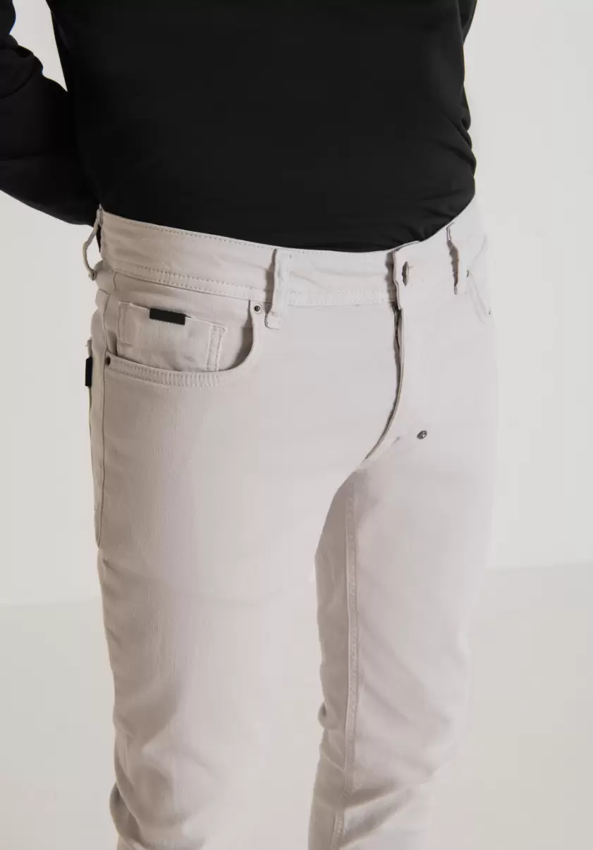 Herren Jeans Tapered Fit „Ozzy“ Aus Stretch-Denim Einfarbig Eis Jeans Antony Morato - 2