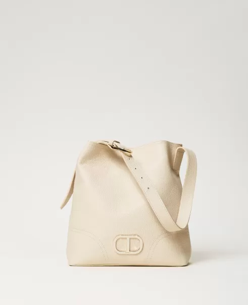 Almond Milk Damen Hobo-Bag New York Aus Leder Hersteller Handtaschen Twinset