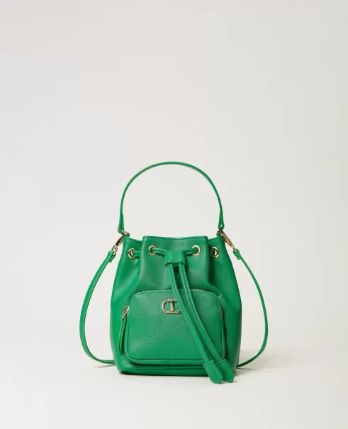 Handtaschen Twinset Mini-Beuteltasche Mit Oval T Rabatt Flag Green Damen