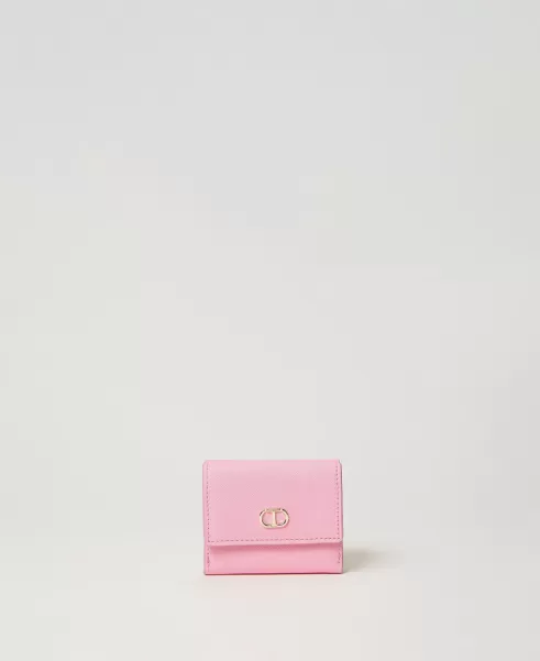 Geldbörsen Und Schlüsselanhänger Twinset Damen Vertriebsstrategie Prism Pink Kleines Portemonnaie Mit Klappe Und Oval T