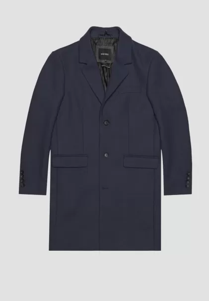 Mantel Slim Fit „Russel“ Aus Kaschmir-Wollmischung Jacken Und Mäntel Blue Ink Antony Morato Herren
