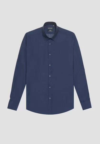 Herren Blue Ink Hemd Slim Fit „Napoli“ Aus 100 % Baumwolle Antony Morato Hemden