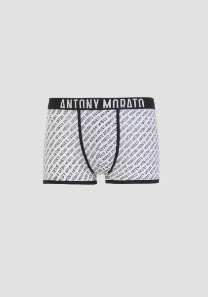 Weiß Antony Morato Boxershorts Mit Allover-Logo Unterwäsche Herren