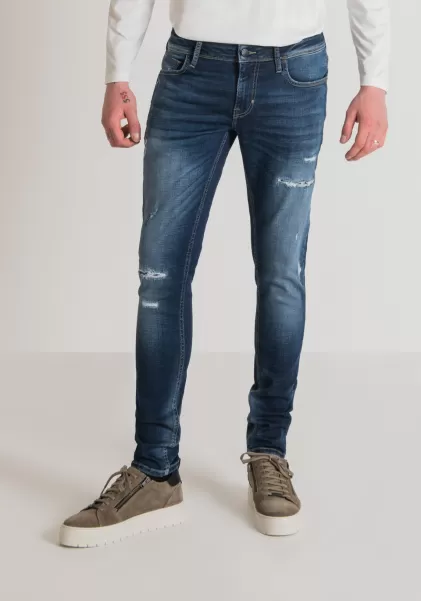 Jeans Jeans Tapered Fit „Ozzy“ Aus Stretch-Denim Mittlerer Farbton Antony Morato Blue Denim Herren