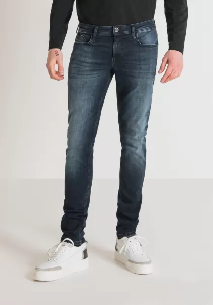 Blue Denim Antony Morato Jeans Herren Jeans Tapered Fit „Ozzy“ Aus Stretch-Denim Mit Dunkler Waschung