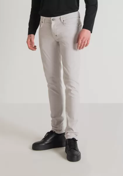 Herren Jeans Tapered Fit „Ozzy“ Aus Stretch-Denim Einfarbig Eis Jeans Antony Morato