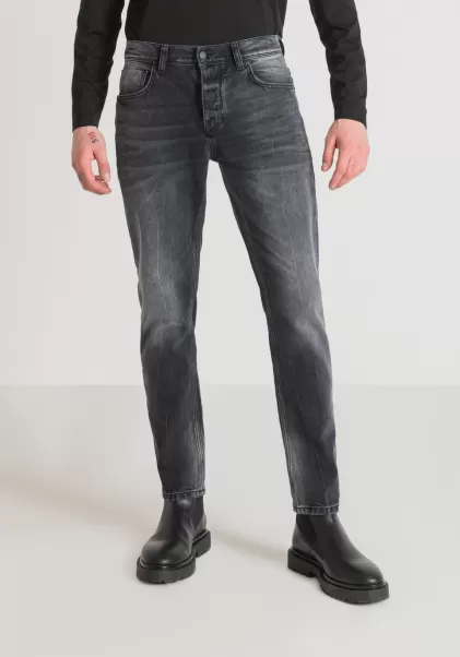 Antony Morato Schwarz Jeans Jeans Slim Fit „Laurent“ Aus Schwarzem Denim Mittlere Waschung Herren