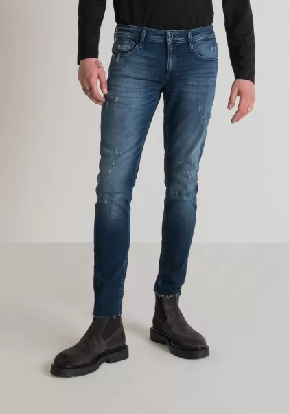 Jeans Super Skinny Fit „Mercury“ Aus Stretch-Denim Mittlere Waschung Blue Denim Jeans Herren Antony Morato