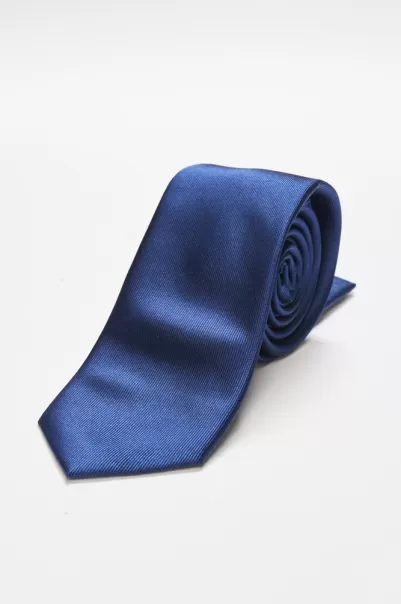 Herren Antony Morato Blau Krawatte Aus Seide Einfarbit Krawatten Und Fliege